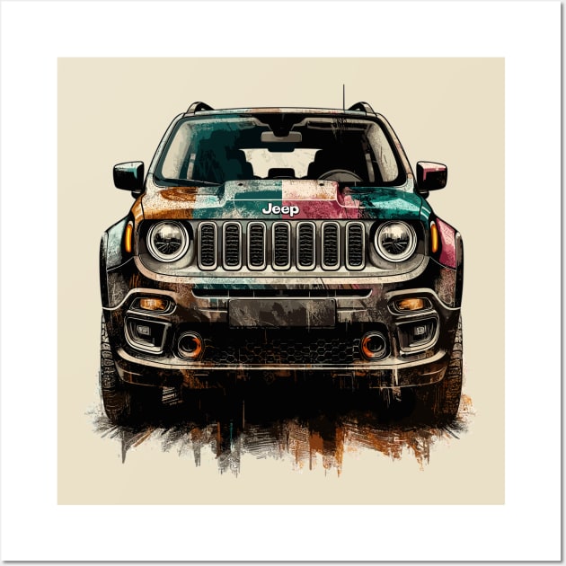 Jeep Renegade Wall Art by Vehicles-Art